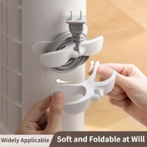 Power Plug Holder Bobbin Winder Cable Organizer Wire Storage Organization Tool Household Appliance Switch Holder Kitchen Winding Machine