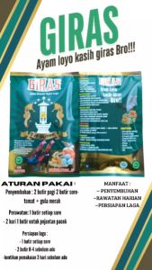 Jamu ayam GIRAS TJF BLITAR - 1 RENTENG - 16 stik jamu - ayam pucat