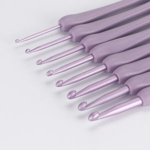 8Pcs Crochet Hooks Purple Crochet Hooks Handmade Crochet Hooks Lightweight Aluminum Needle Yarn Crochet Hooks 2.5-6.0mm Primary