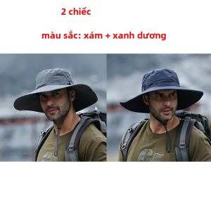 WRELS | 1/2 Chiếc Mũ Câu Cá Ngoài Trời Mùa Hè Cho Nam Mũ Ngư Dân Thoáng Khí Chống Tia UV Với Vành Lớn Để Chống Nắng Và Đi Bộ Đường Dài