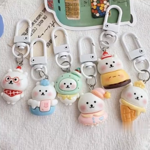 FR-C1443 Gantungan Kunci Bear Lucu Keychain Mini Aksesoris Tas Wanita / Gantungan Kunci Resin