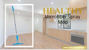 360° HEALTHY Microfiber Spray Mop 喷雾拖把 Semburan Penyapu Lantai 360° Rotation Mop Bersih Mudah