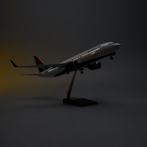 47cm Delta Airways B737 1/85 Large Scale Diecast Resin Airplane Model Kit With Stand&Wheel For Display Collection or Toy Gift