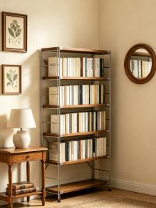 AMU·PIGGY | Vintage Narrow Bookcase Shelf Wall Mounted Book Storage