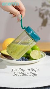 Garansi Mesin 30 Hari: Ecentio Juice Portable 8 Pisau Kaca Blender 2 Botol Mini USB