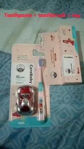 2PCS/Set Baby Cartoon Toothbrush And Toothpaste with Toy for Kid Soft Toothbrush