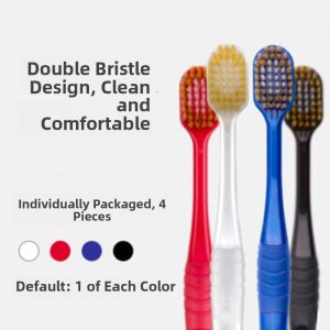 Portable Travel Soft Bristle Wide Head Toothbrush Men Women Couples Universal Deep Cleaning Dental Care Oral Health Tool