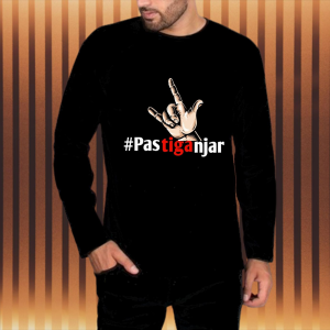 Kaos Salam 3 jari #pastiganjar kaos distro Salam metal Lengan Panjang berbahan katun Combed 24s hitam