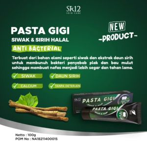 Pasta gigi siwak Sr12 Mencegah gigi berlubang Merawat gigi Membersihkan gigi Mengatasi bau mulut 170gr Saudagarsr12