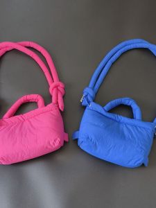 กระเป๋าสะพายข้างไนลอนขนาดเล็กไหล่คู่ ดีไซน์ ผ้าฝ้าย ซับใน ทนทาน นุ่ม เปลือกหอย กระเป๋าถือ ลำลอง กระเป๋าโท้ทสําหรับผู้ชายและผู้หญิง