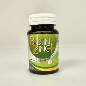 (สูตรใหม่) Biotin Zinc Plus 90 เม็ด เพิ่ม Selenium เภสัชจุฬา