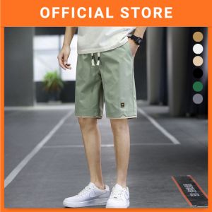 Men Casual Shorts Comfort Fit With Slant Pockets And Drawstring Waist Seluar Pendek Lelaki 男生短裤