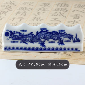 Large Ceramic Blue And White Porcelain Calligraphy Brush Washer Chinese Traditional Stationery for Business Supplies And Culture Goods
