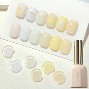 ครีมขวดโรมัน XEIJAYI สีพื้น 6 ชิ้น--เจลทำเล็บแบบ LED สำหรับตกแต่งเล็บ ดีไซน์ศิลปะบนเล็บ สำหรับร้านทำเล็บและทำเองที่บ้าน