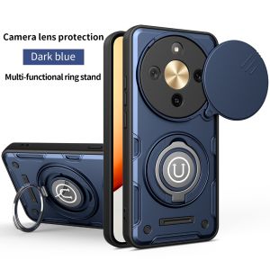 360° Ring Kickstand Phone Case with Slide Camera Cover For HONOR Magic7 Lite Magic8 Pro X9d X9c X8b X8c X5c Plus 500 400 Smart