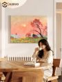 JILEDUO | Fresh and Healing Landscape Oil Painting Decorative Wall Art. 
