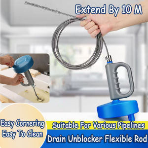 Drain Unblocker Flexible Rod Auger Snake Unclogged Pipe Rod Drain Unclogged Pipe Sink Tub Sewer Toilet Blockage Cleaner Plumbing Tool Drain Clog Remover Tool 管道疏通器