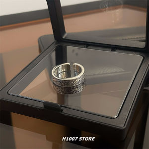 แหวนทรงมือชายสไตล์ฮิปฮอปแบบปรับได้เล็กน้อย แหวนนิ้วชี้เดี่ยวแบบลำลองสำหรับผู้ชายและผู้หญิง แหวนทรงมือสไตล์จีนโบราณ