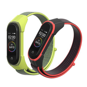 VUAERANG Suitable for Xiaomi Mi Band 3/4/5/6 Watch Strap Wristband Sport Nylon Loop for Miband 3/4/5/6 Bracelet Strap Replacement Band two Color Accessories