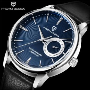 PAGANI DESIGN New Men luxury Quartz Watch Leather Strap Seiko VH65 Waterproof Simple Vogue Calendar Watch Men PD-1654