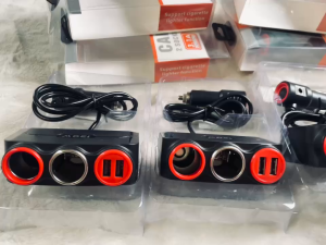 COMBO 2 bộ chia tẩu sạc 3 cổng tẩu chia sạc 2 cổng USB sạc điện thoại ô tô (mã SK-803)