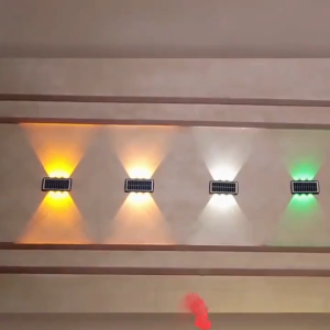 【COD + Local Seller】Solar Light Outdoor Waterproof All Night Illumination Wall Light 8LED Garden Lights IP65 Waterproof Wall Washer Light Control Sensing Switch Wall Lamp Up And Down Lighting Solar Lamp