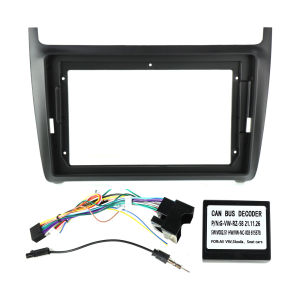 MEKEDE Multimedia Player Car Radio Bezel for VW Polo Golf Passat Dashboard Mounting Panel Frame Cable Canbus Decoder Harness