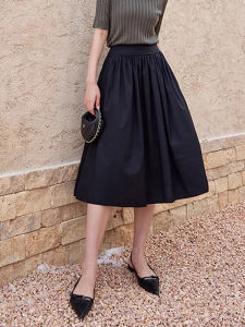 Yiqingya Room Controls Workplace and Life Elegance Hepburn Style a Style Black Summer Temperament Skirt