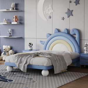 Childrens Bed Dinosaur Boy Bed Girl Tyrannosaurus Suspension Single 1 M 2 Bed Belt Fence Slide Child Babies Bed