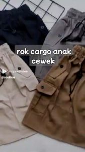 Rok Cargo Anak Perempuan Diamon Stretch Drill 1-12 Tahun