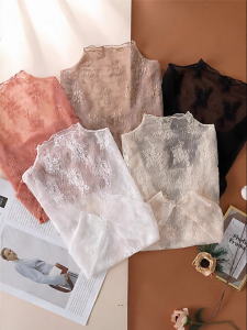 ZISU | Chic Lace Underwear for Women Autumn and Spring New 2026 Design Half High Collar Long Sleeve