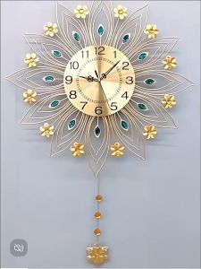Creative Wall clock 3D metal clock Modern Nordic living room digital wall clock light luxury decoration