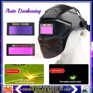 Helm Kedok Las Otomatis Kacamata Las Auto Dark Welding Helmet Safety