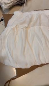 Chân váy midi bí phối nơ xinh