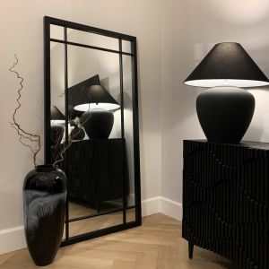 Modern Simple Iron Art Wall Hanging Decorative Mirror Living Room Restaurant Entrance Balcony Fake Window Decoration Mirror Makeup Mirror