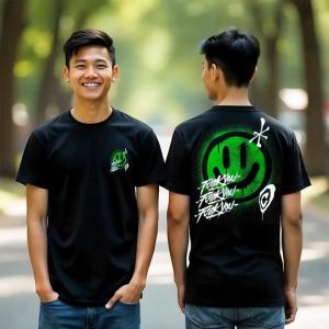 Alteru.store Baju FCK SMILE T-shirt Distro Kaos bahan 24s