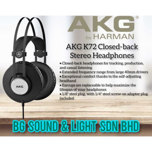 AKG K72 Pro Audio Over-Ear Closed-Back Studio Headphones Matte Black (K 72 K-72)
