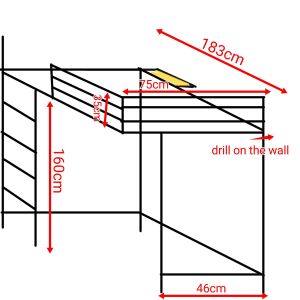 Helper loft bed customize Singapore special room shape bed frame  customize /kids loft bed customize/adult loft bed customize