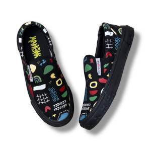 SEPATU MAHONK - Slip On New Kalepat X2 Black Best Seller