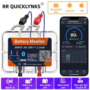 QUICKLYNKS BM6 12V Máy Theo Dõi Pin Ô Tô Không Dây Bluetooth Kiểm Tra Tình Trạng Pin Ứng Dụng Tương Thích Với Android & iOS Máy Kiểm Tra Pin Di Động
