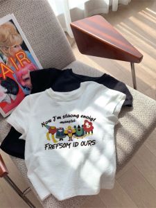 เสื้อยืดคอกลมแขนสั้นทรงเข้ารูปสำหรับผู้หญิง สีขาว ทรงเข้ารูป น้ำหนักเบา แขนยาว เสื้อผ้าทำงานฤดูร้อน เสื้อผ้าเด็กผู้หญิง ลำลอง