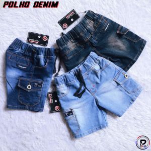 Celana Jeans Anak Pendek Cargo Boardshort usia 2-12 tahun by POLHO DENIM