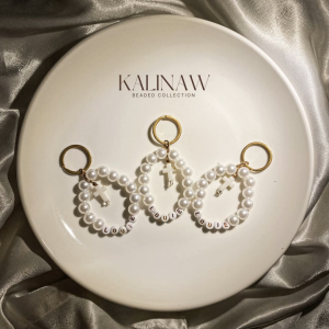 KALINAW Cross Pearl Christening Souvenir Beaded Keychain/ Phone Strap/ Key Ring