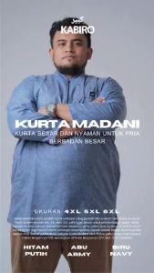 KURTA MADANI KABIRO Baju Koko Big Size Maxi 4XL 5XL 6XL Jumbo Pria ROSAL