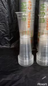 GELAS PLASTIK MEREK BSM 12 OZ DAN 14 OZ 1 DUS ISI 40 SLOP 2000 PCS  TERMURAH