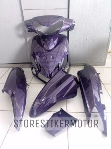 COVER FULL BODY HALUS YAMAHA MIO SMILE WARNA UNGU CANDY