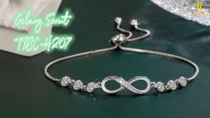 TINO TINO Gelang Serut Wanita H207 White Gold Copper Plated