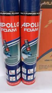 Keo bọt Apolo Foam Pu 750ml có vòi đi kèm Keo bọt trương nở Apolo bịt kín khe hở chống rung và tiếng ồn