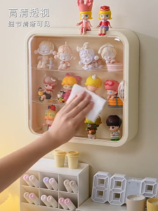 DINEEASY Popmart Acrylic display rack wall mounted display box storage stand multi-layer dustproof storage box