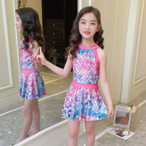 Princess Style Childrens Swimsuit Girls Skirt Type Separate Cute Small Medium Large Childrens Girl Hot Spring Swimsuit